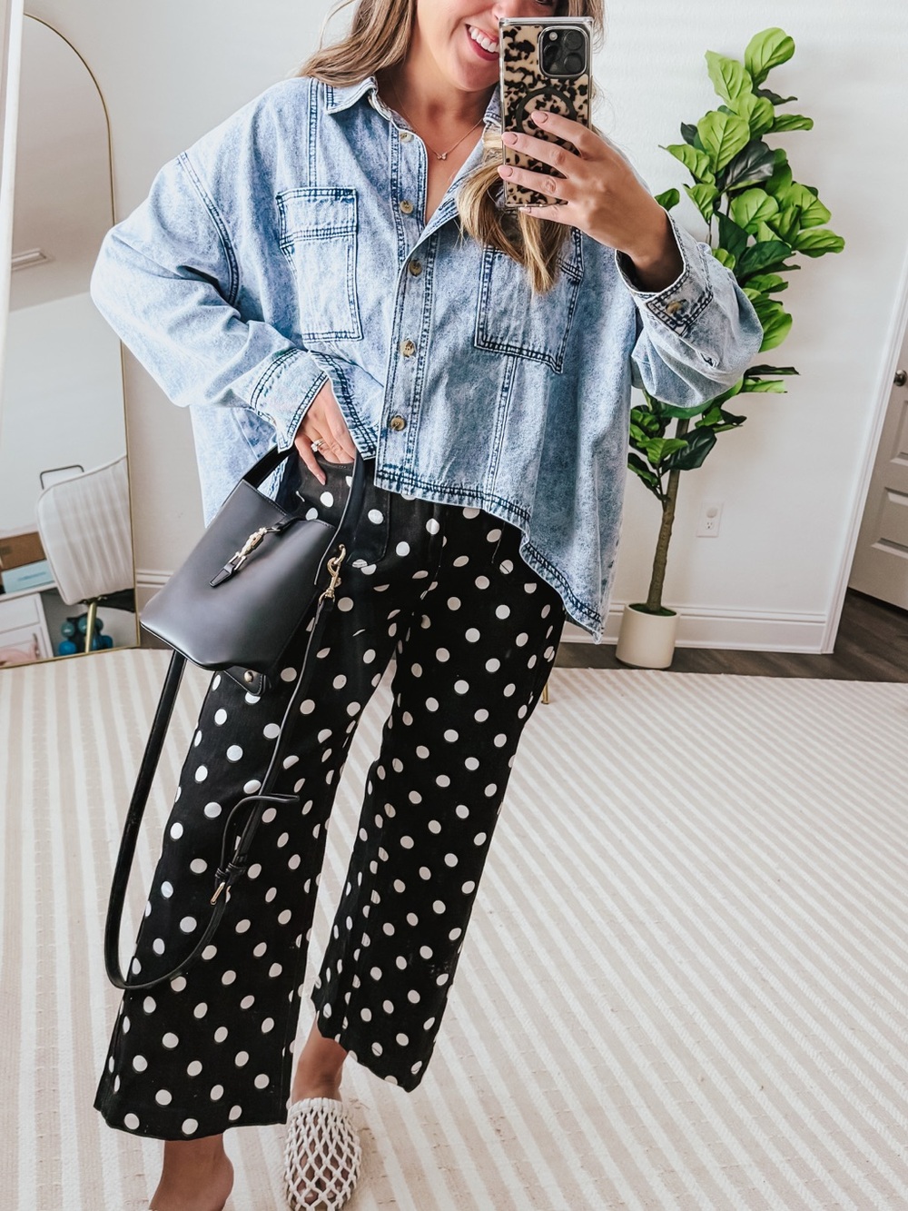 Oversized Denim Top